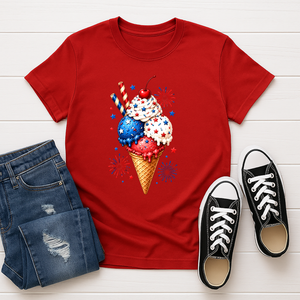 4th of July Ice Cream Tee TheCraftNook