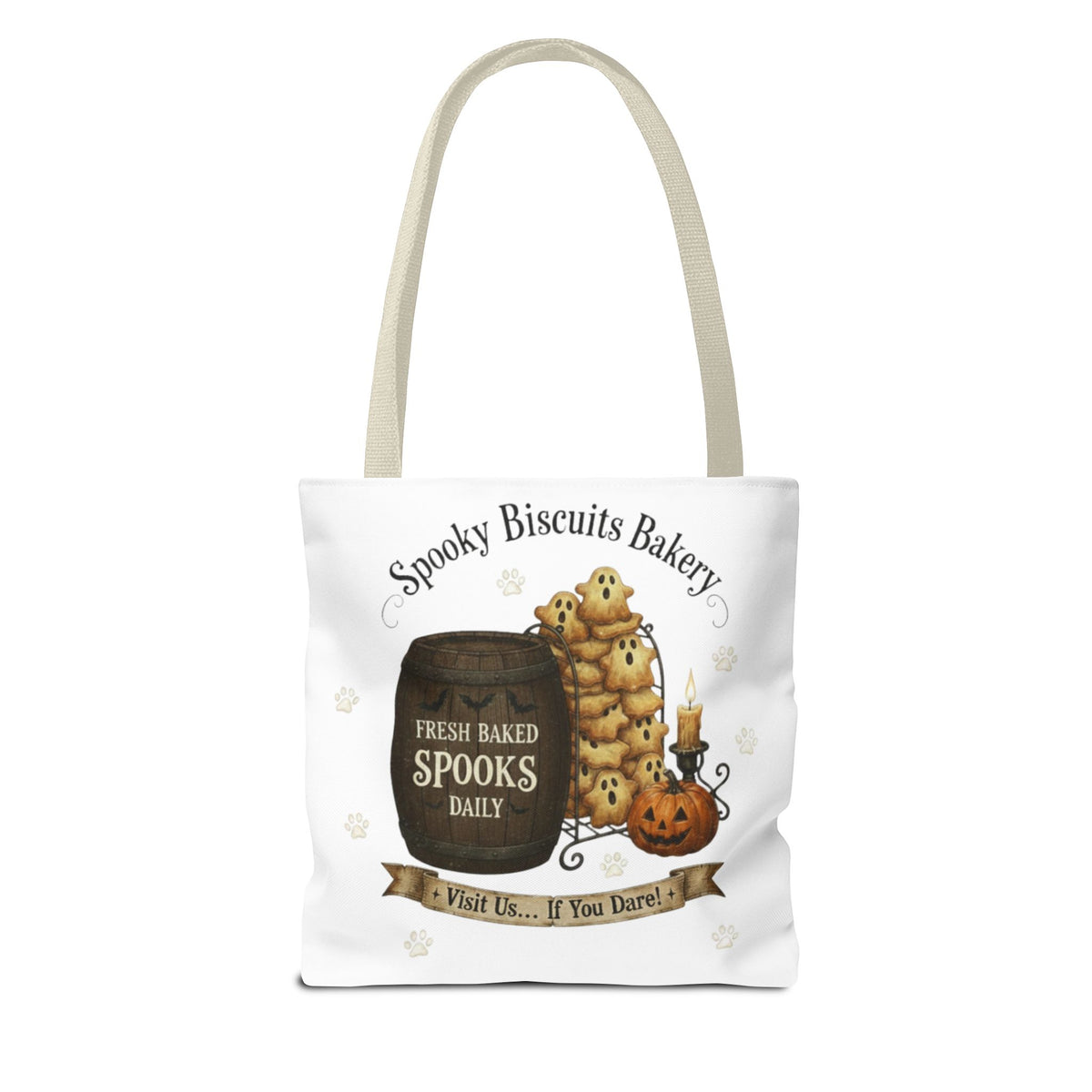 Spooky Biscuits Halloween Tote Bag | All-Over Print Printify