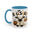 Bullsheet Faux Crochet Accent Coffee Mug — Cute Ghost Cow Trick-or-Treat Design (11oz)