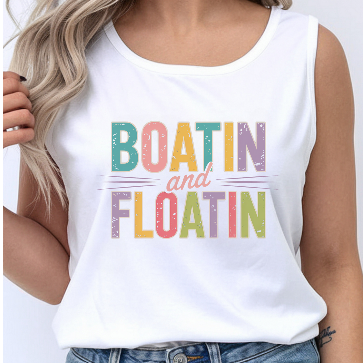 Boatin' and Floatin' Tank Top TheCraftNook