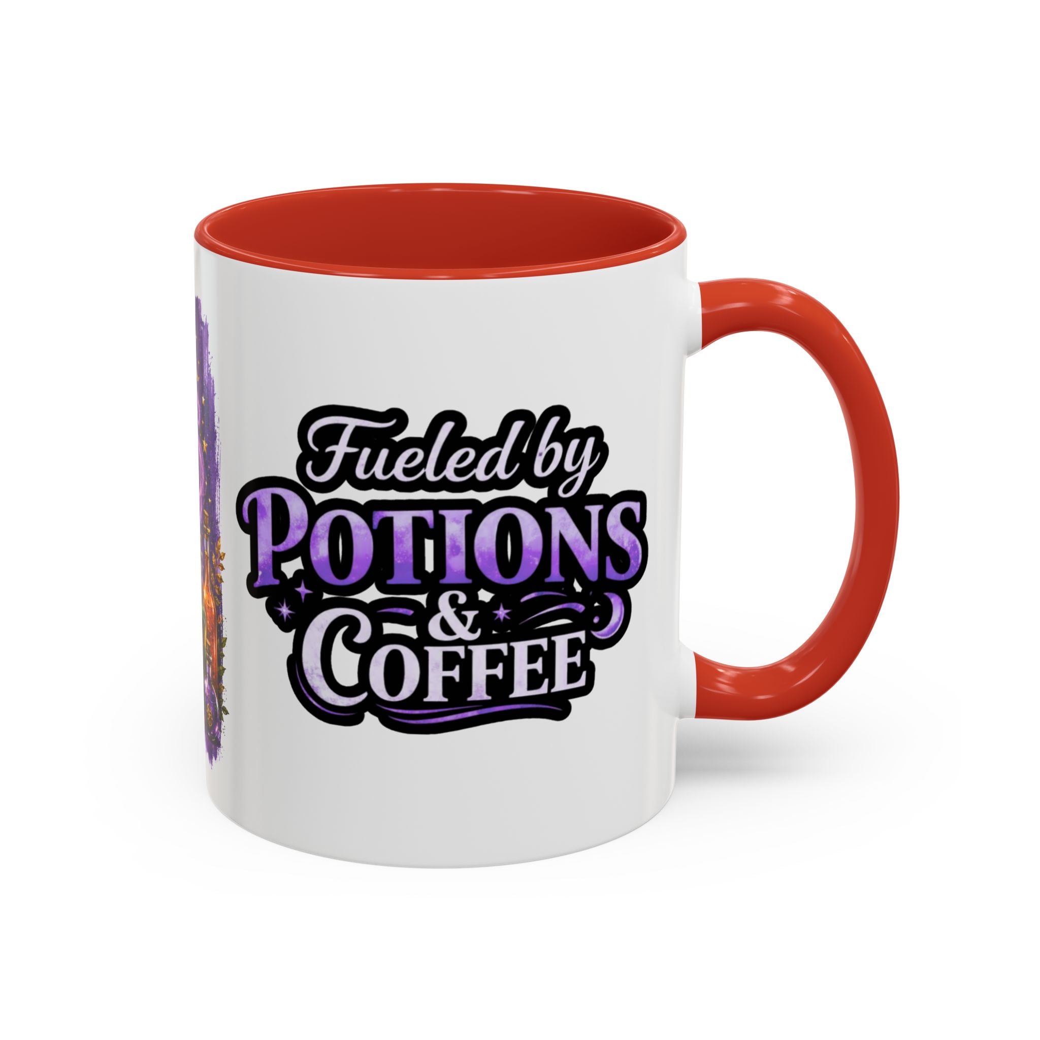 Autumn Alchemy Fueled by Potions & Coffee Accent Mug — Witchy Halloween Coffee Cup (11/15oz)