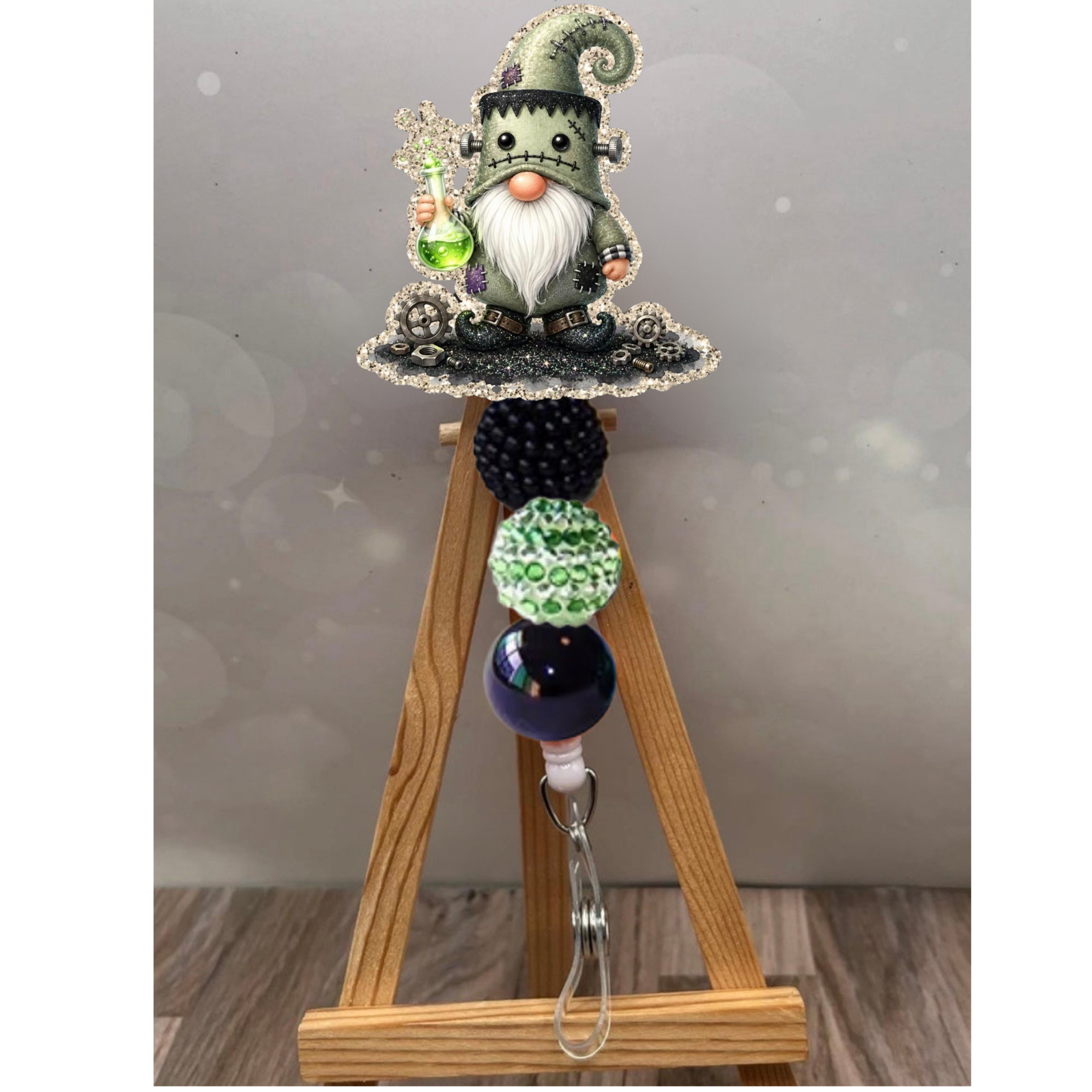 Frankenstein Gnome Badge Pull TheCraftNook