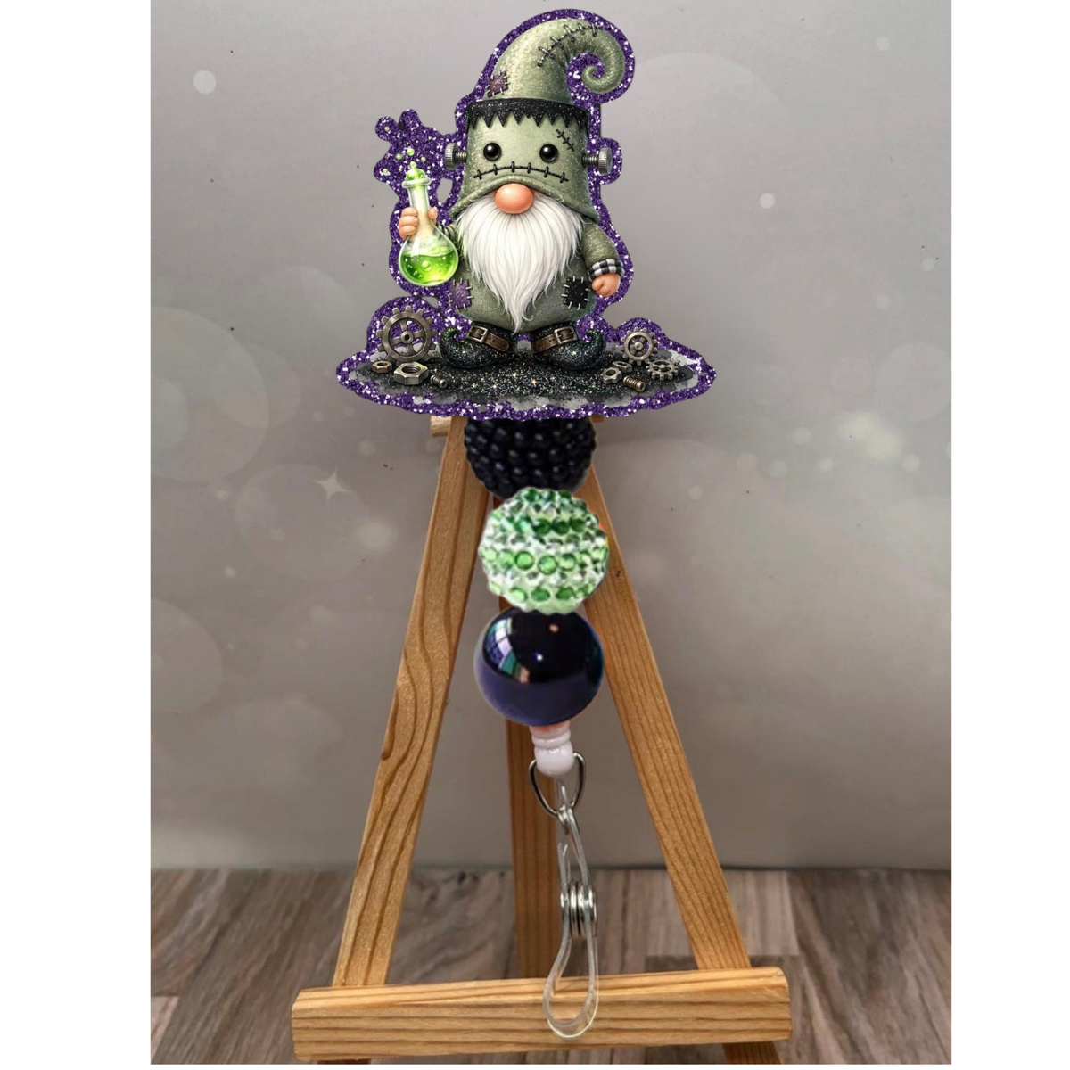 Frankenstein Gnome Badge Pull TheCraftNook