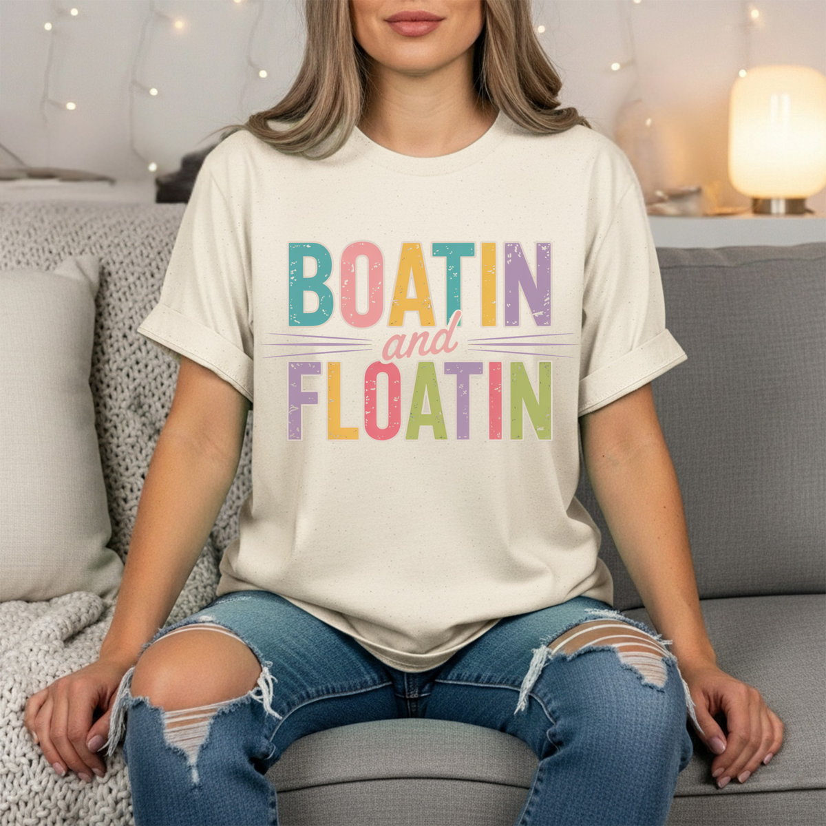 Boatin' and Floatin' Graphic Tee TheCraftNook
