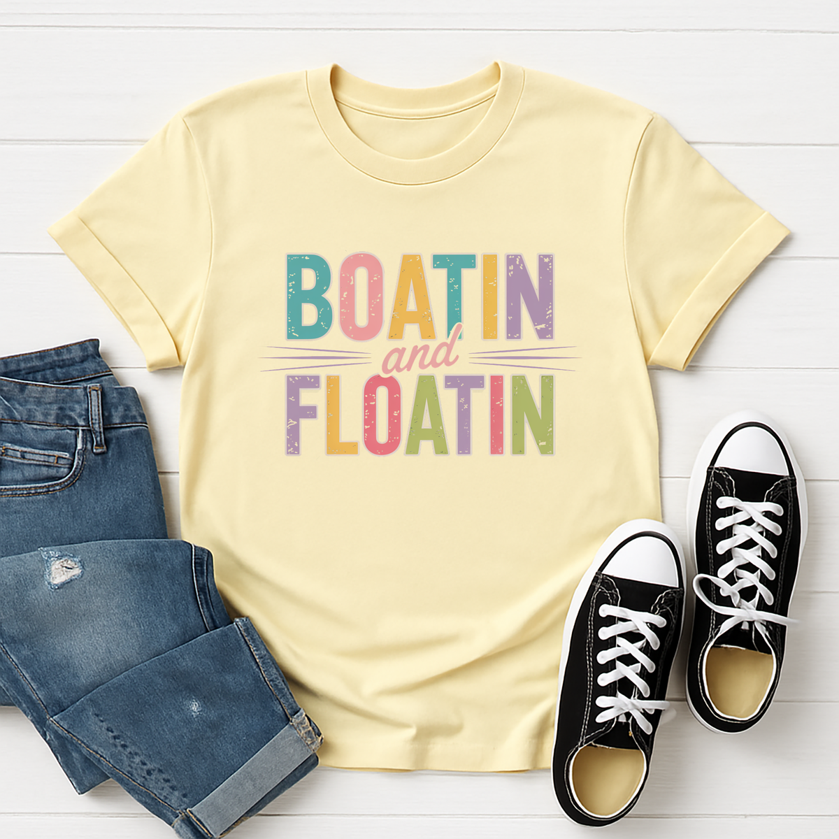 Boatin' and Floatin' Graphic Tee TheCraftNook