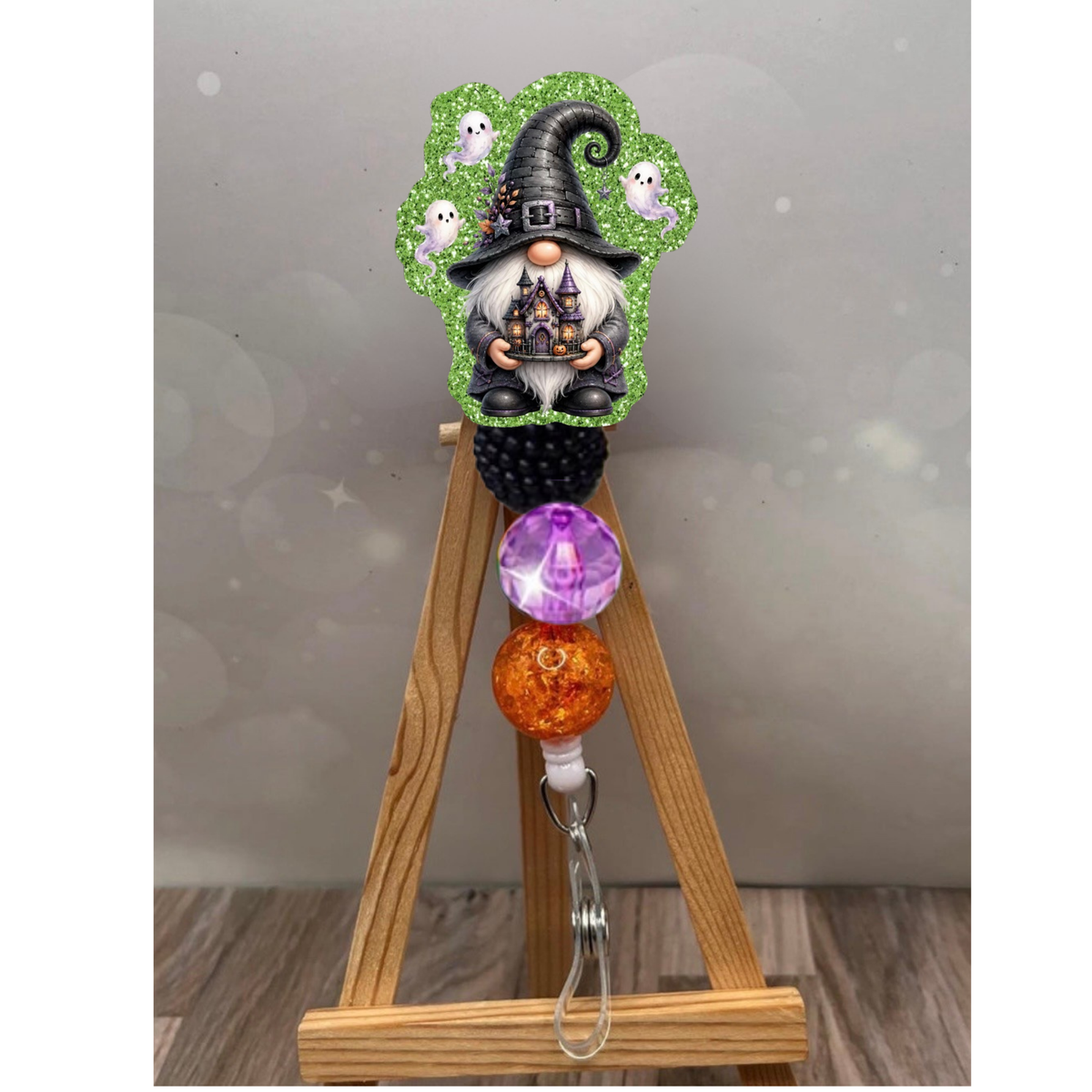 Haunted House Gnome Badge Pull TheCraftNook