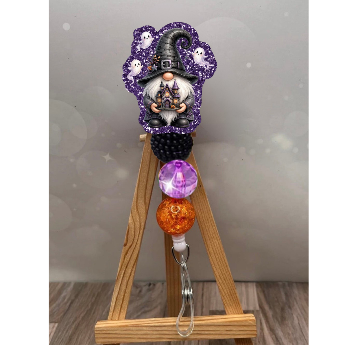 Haunted House Gnome Badge Pull TheCraftNook