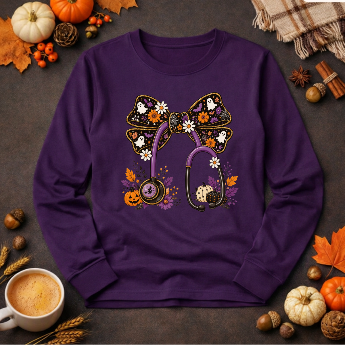 Floral Frights & Vital Signs Long Sleeve Tee TheCraftNook