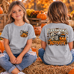 Kids Purranormal Activity Pocket and back Graphics TheCraftNook