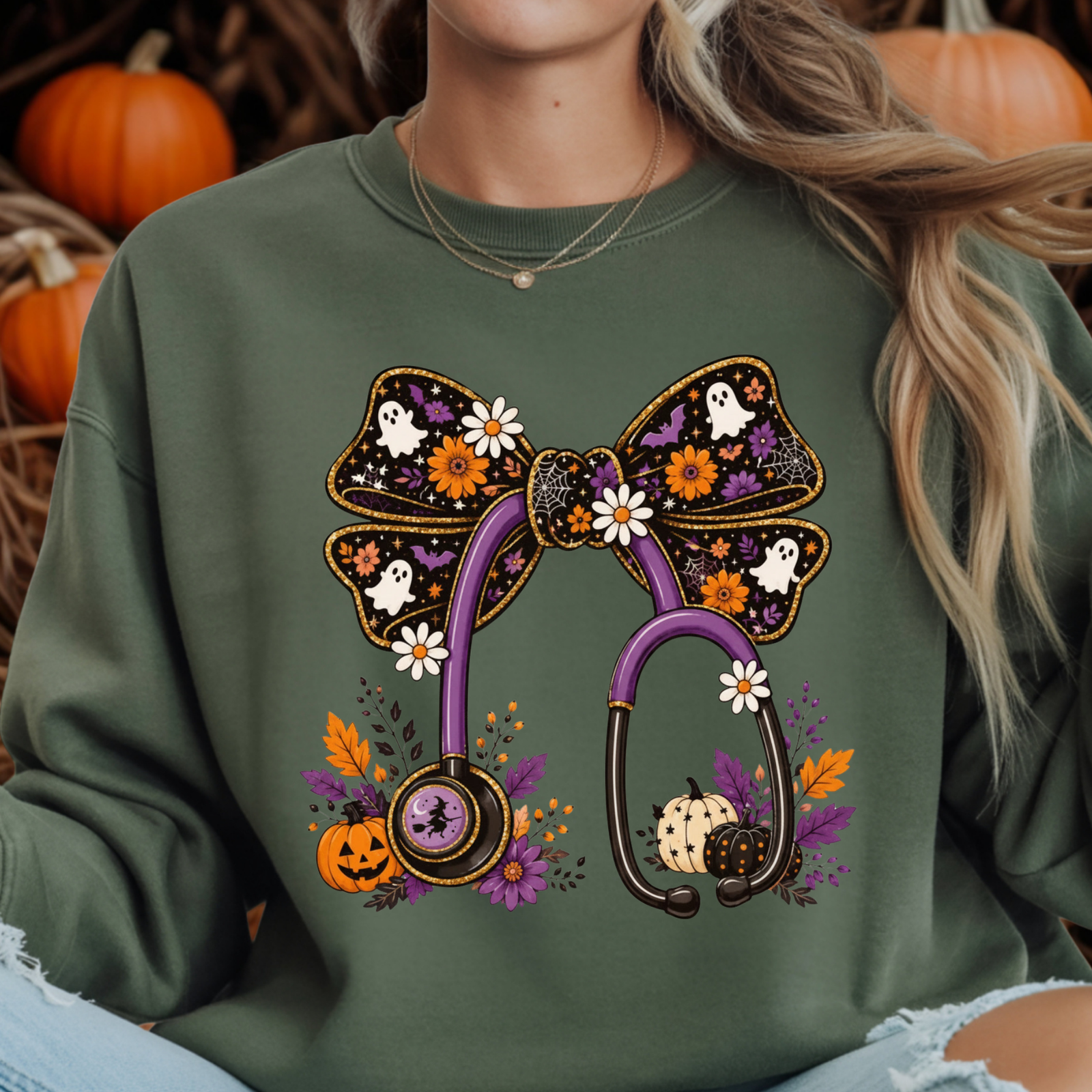 Floral Frights & Vital Signs Sweatshirt TheCraftNook