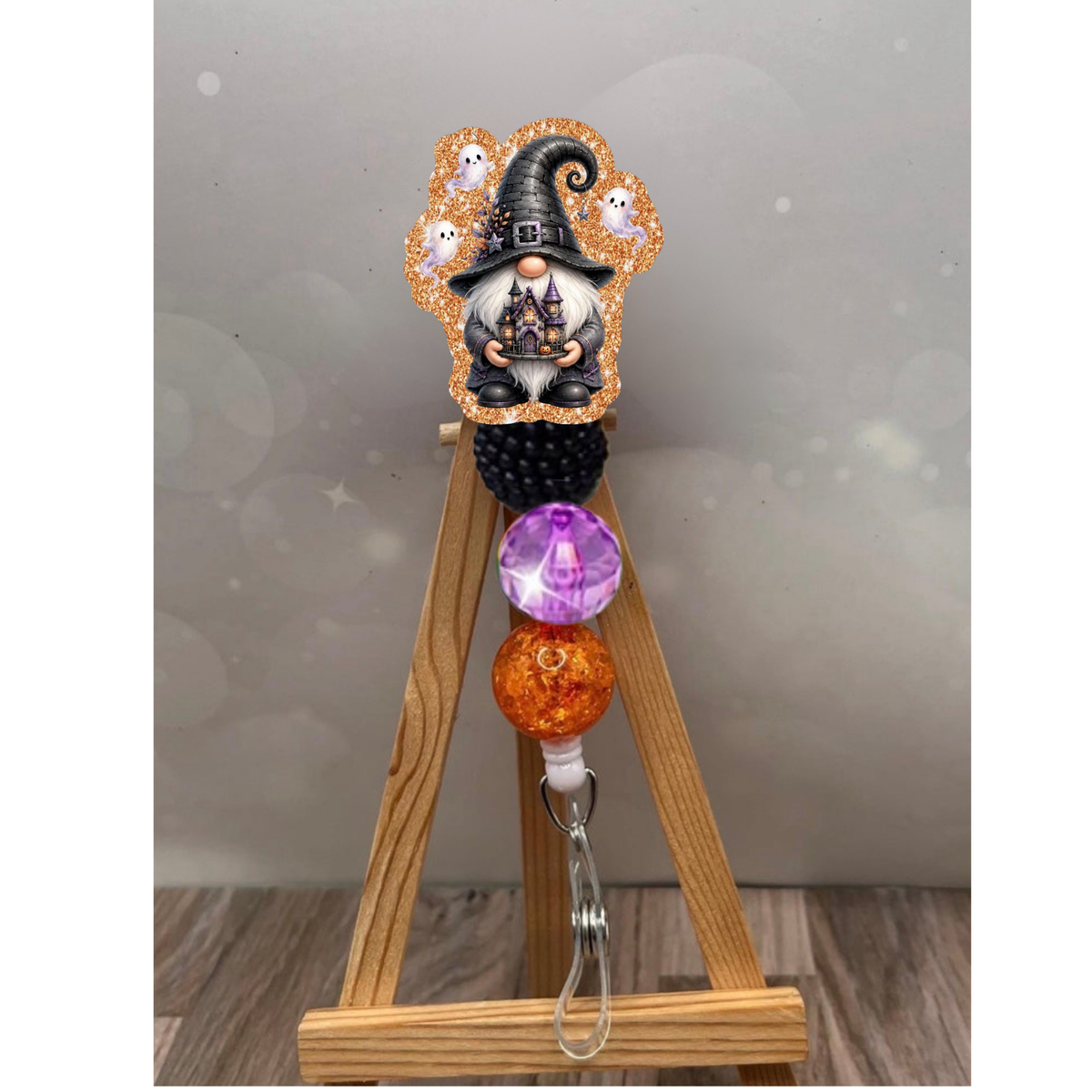 Haunted House Gnome Badge Pull TheCraftNook