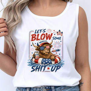 Let's Blow Fireworks 4th of July Tank Top TheCraftNook