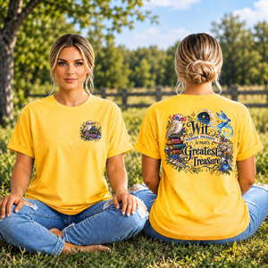wit without Measure T-shit Pocket and Back graphics TheCraftNook