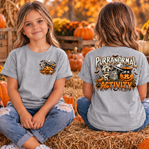 Kids Purranormal Activity Pocket and back Graphics TheCraftNook