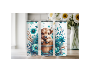 20 oz Highland Cutie Country Stainless Steel Tumbler. Multiple Images Available. TheCraftNook