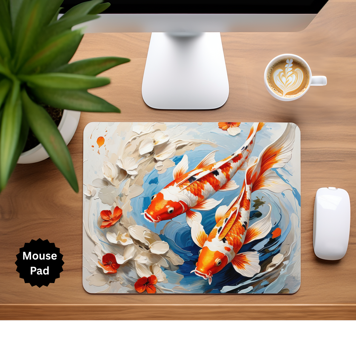 Koi Fish Mouse Pad TheCraftNook