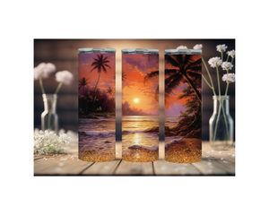 20 oz Beach Bliss Stainless Steel Tumblers, Multiple images to Choose from. TheCraftNook