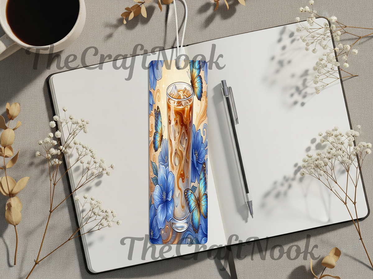 Caffeine & Chapters Bookmark. Aluminum Metal Bookmarks TheCraftNook