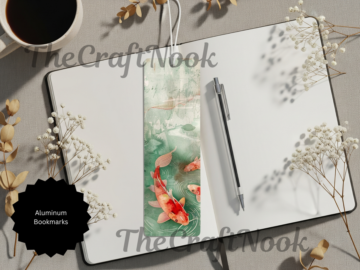 Koi Fish Bookmarks – Handcrafted Metal Bookmarks with Beads & Glitter TheCraftNook