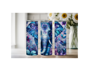 20 ounce Wise & Wonderful Elephant Stainless Tumbler. Multiple Sizes and Images Available. TheCraftNook