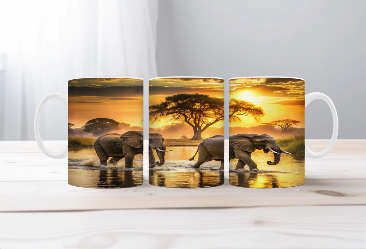 Elephant Image Coffee Mugs. Multiple images to choose from with personalization options. TheCraftNook