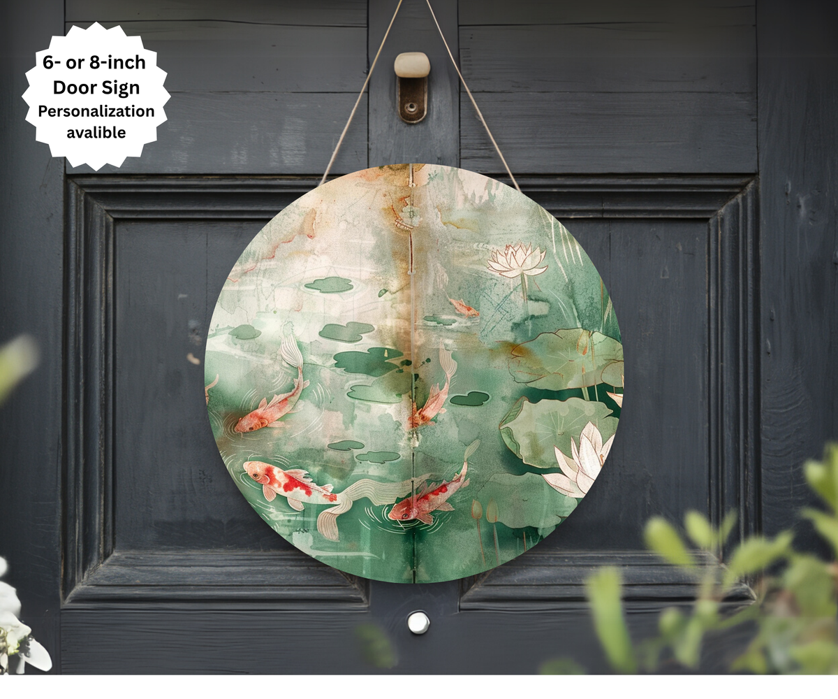 Koi Fish Door Signs TheCraftNook