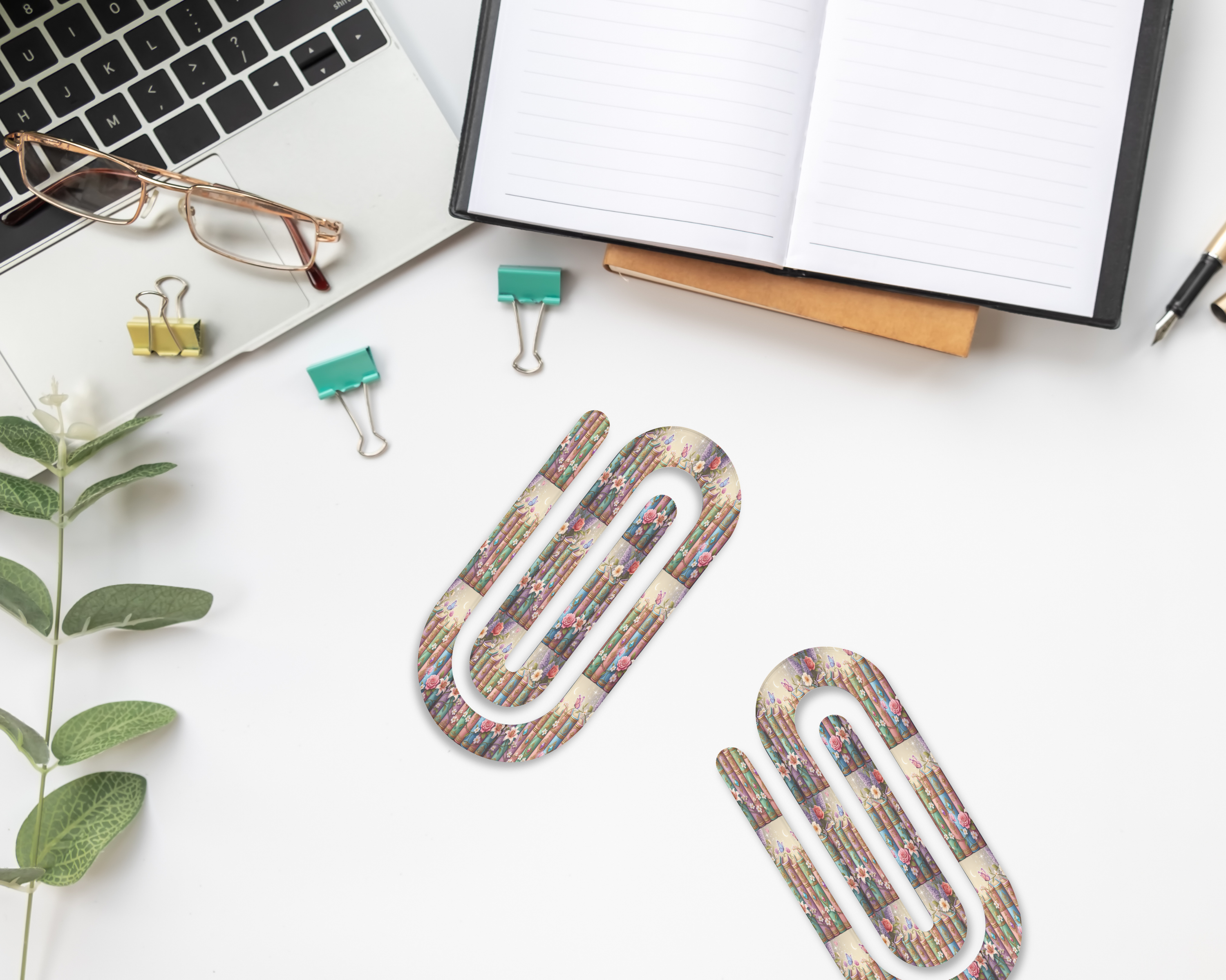 Chapter Clips Book‑Themed Jumbo Paper Clips