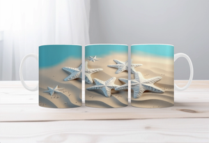 Beachy Bliss coffee mugs TheCraftNook