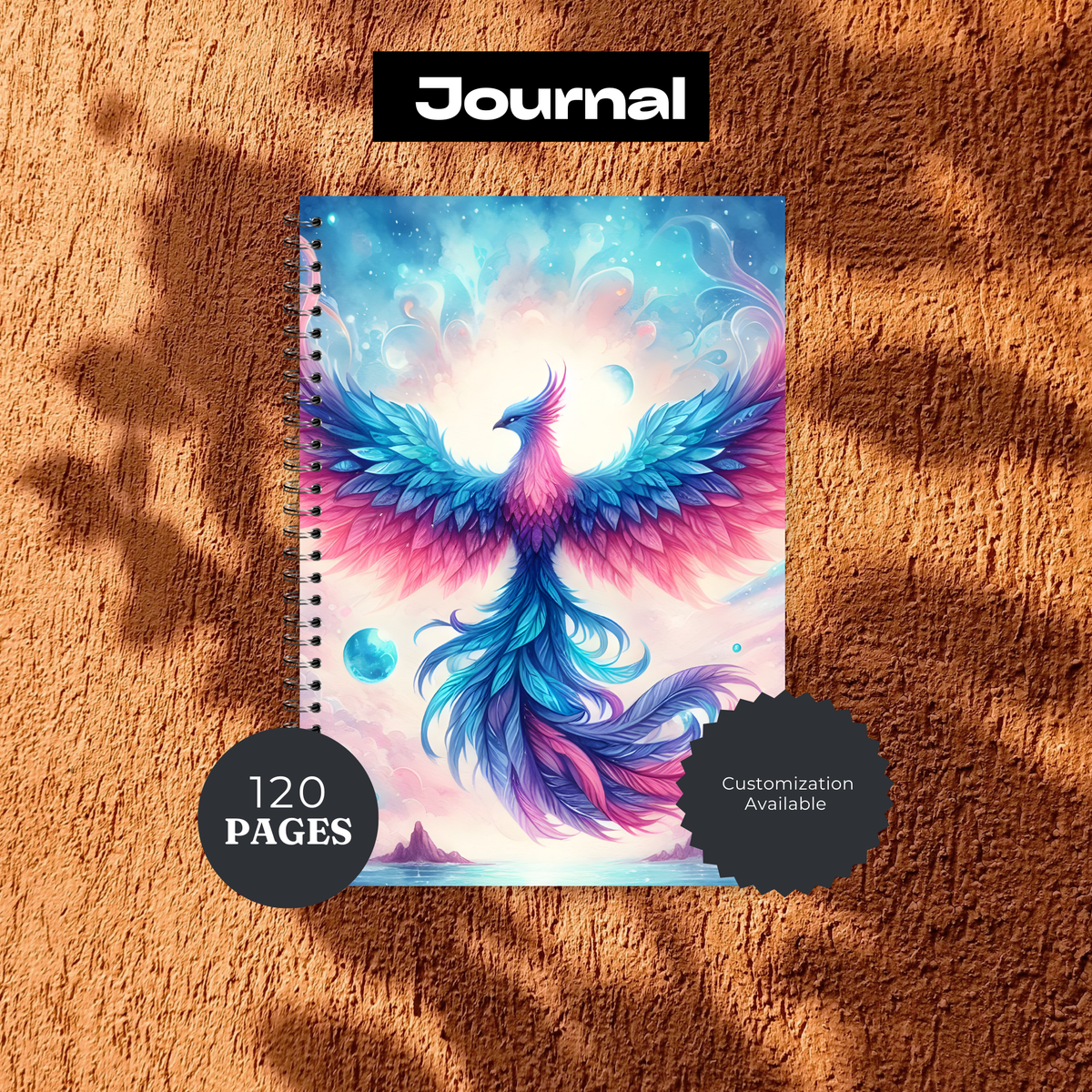 Phoenix Journal - 120 Page Lined Notebook for Writing & Planning TheCraftNook