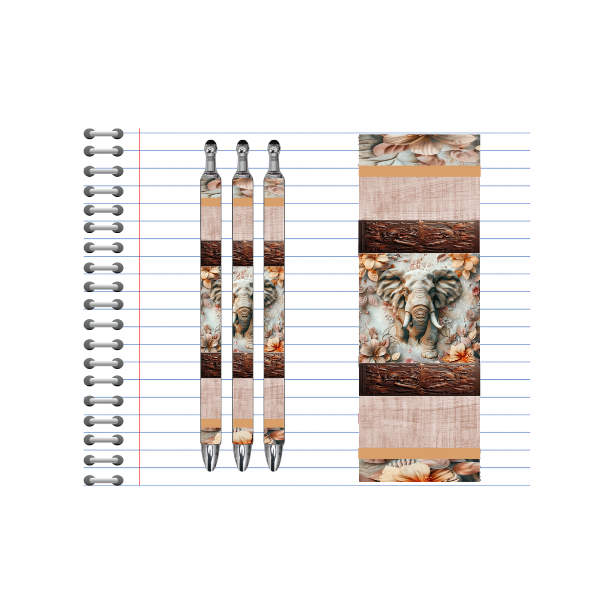 Refillable Pens, Elephant Images multiple options and Images available. TheCraftNook