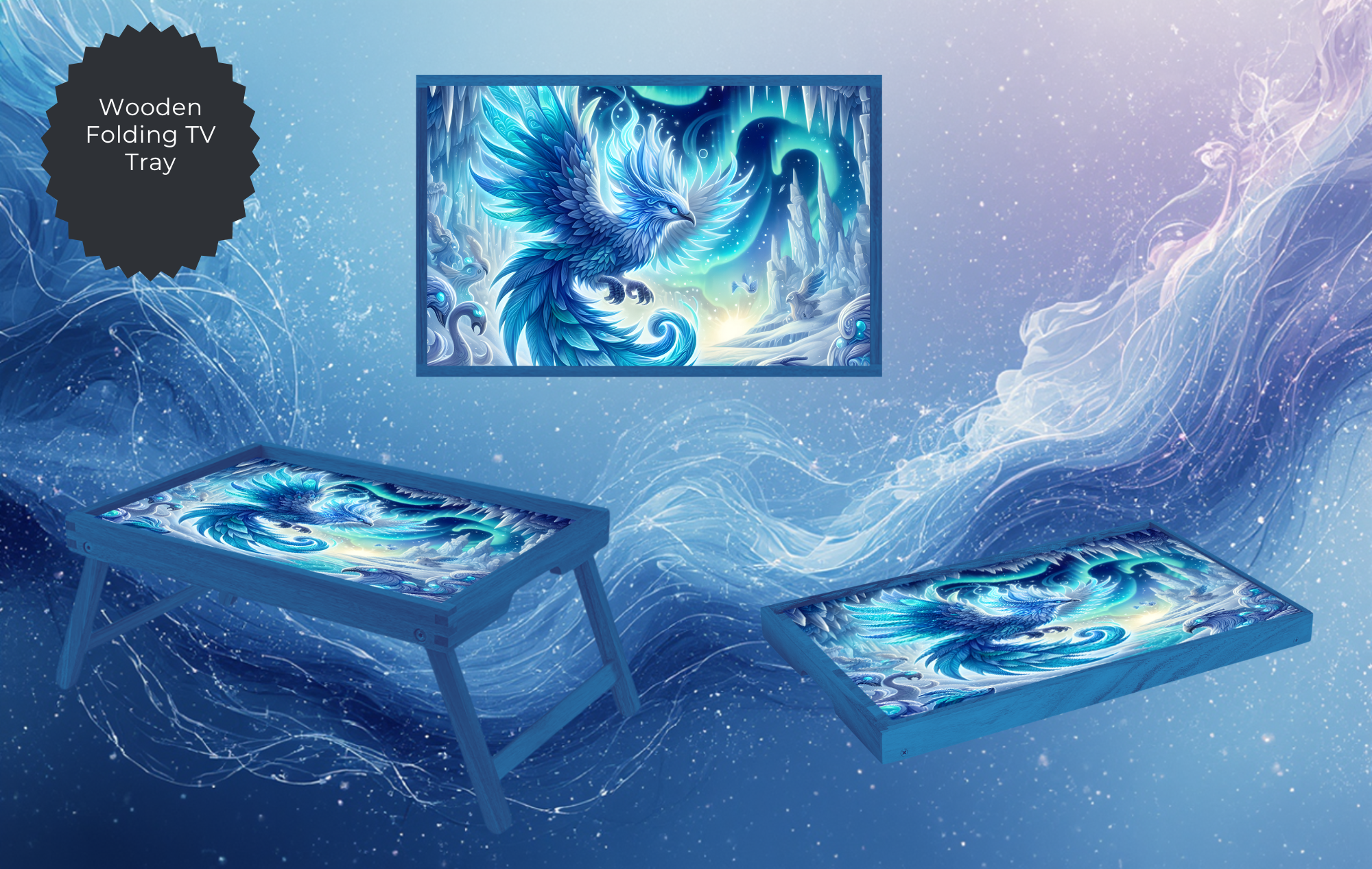 Handmade TV Tray. Phoenix Folding TV Tray Table