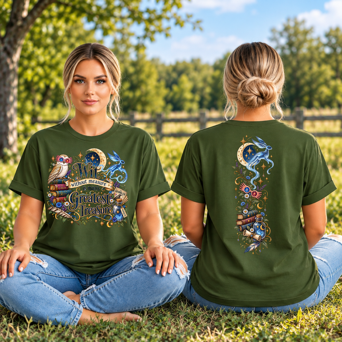 Wit Without Measure T-shirt Front and Back Graphics TheCraftNook