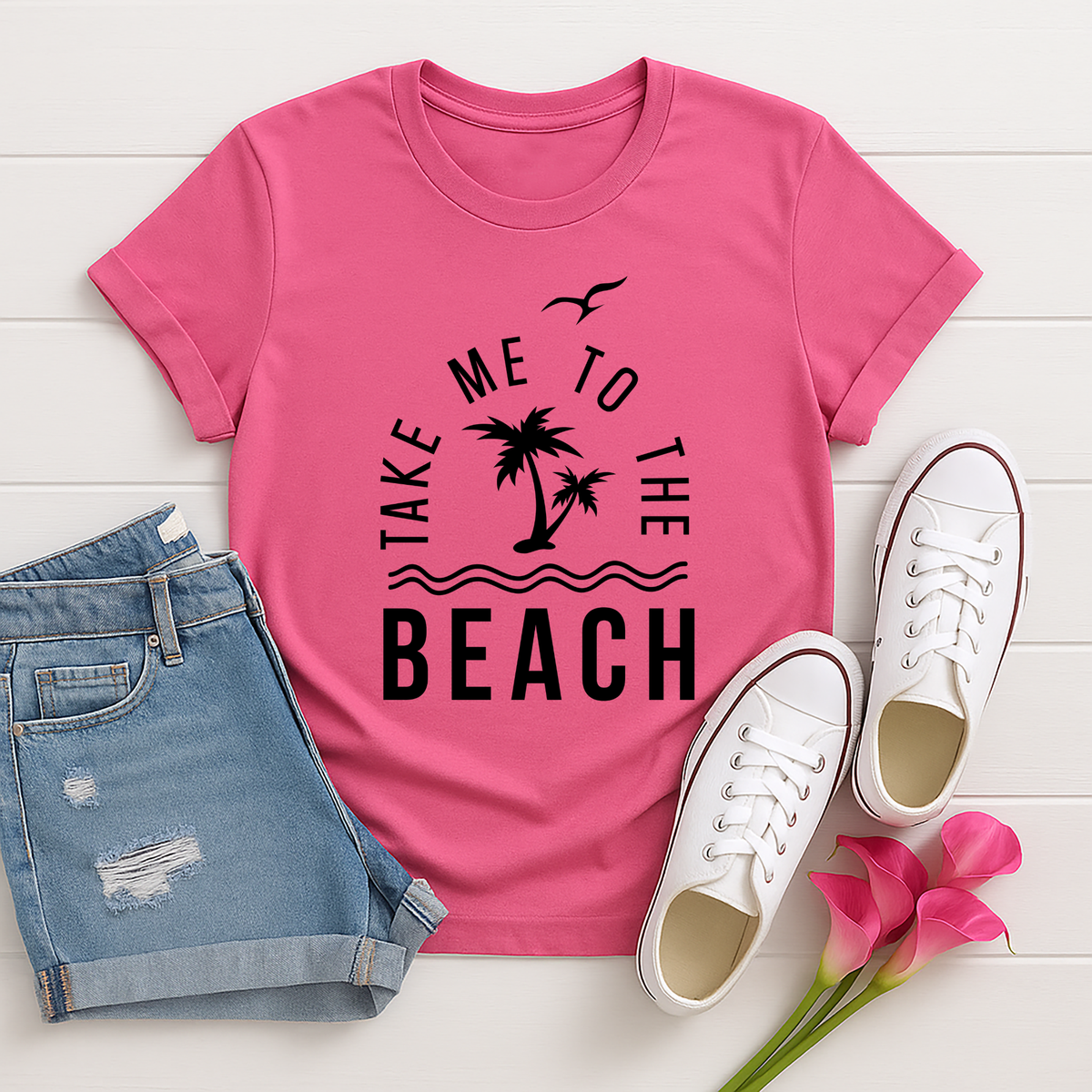 To the Beach Graphic Tee TheCraftNook