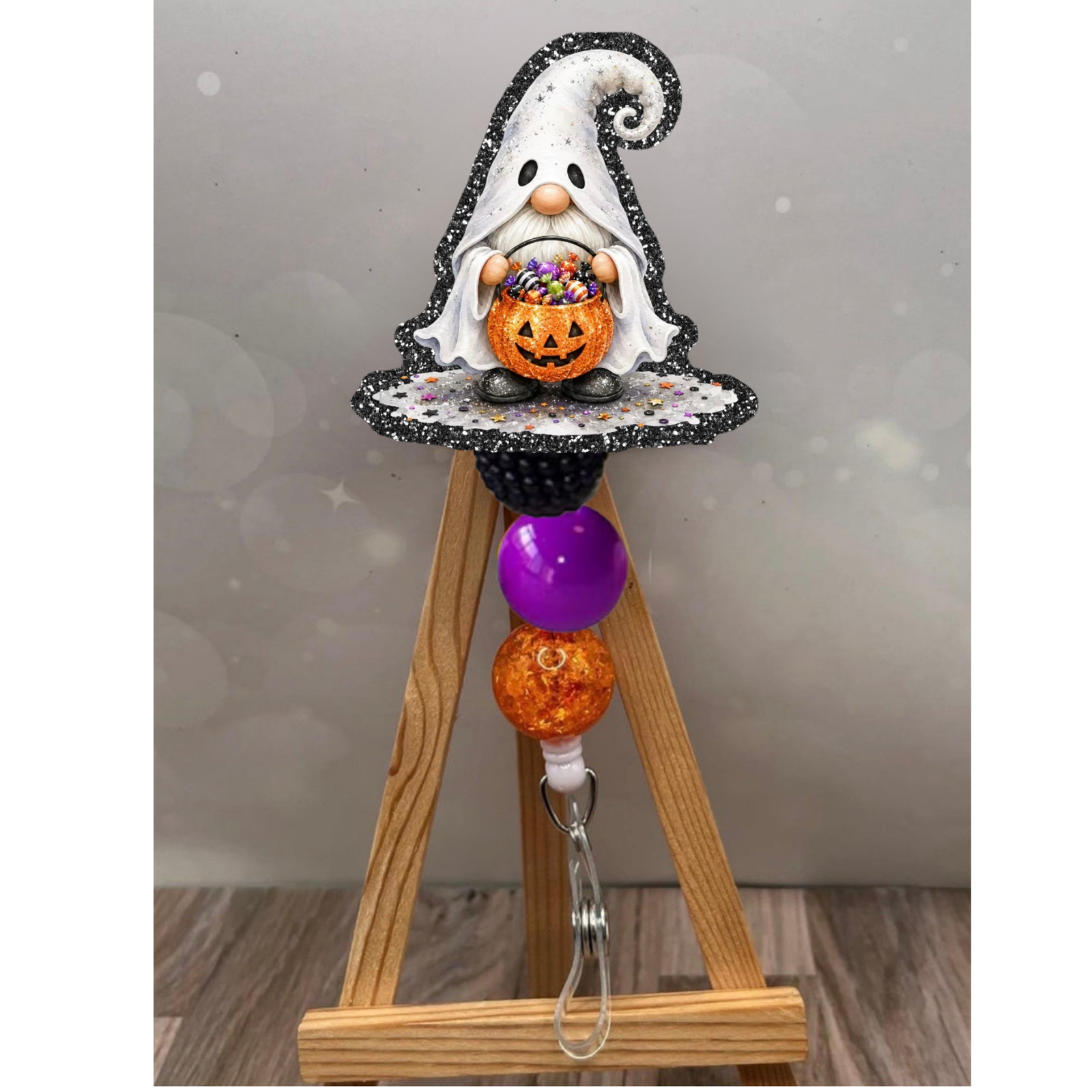 Ghost Gnome Badge Pull TheCraftNook