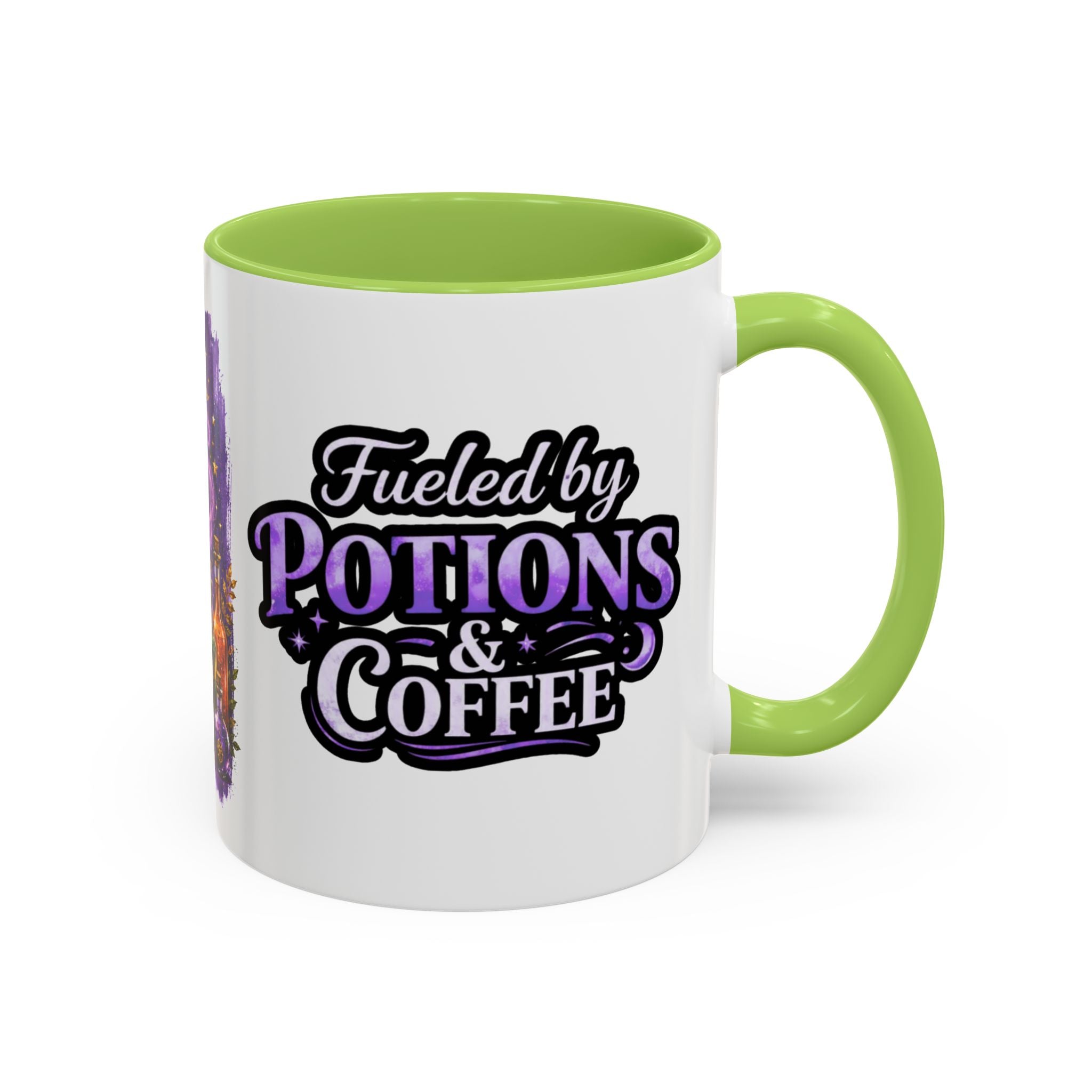 Autumn Alchemy Fueled by Potions & Coffee Accent Mug — Witchy Halloween Coffee Cup (11/15oz)