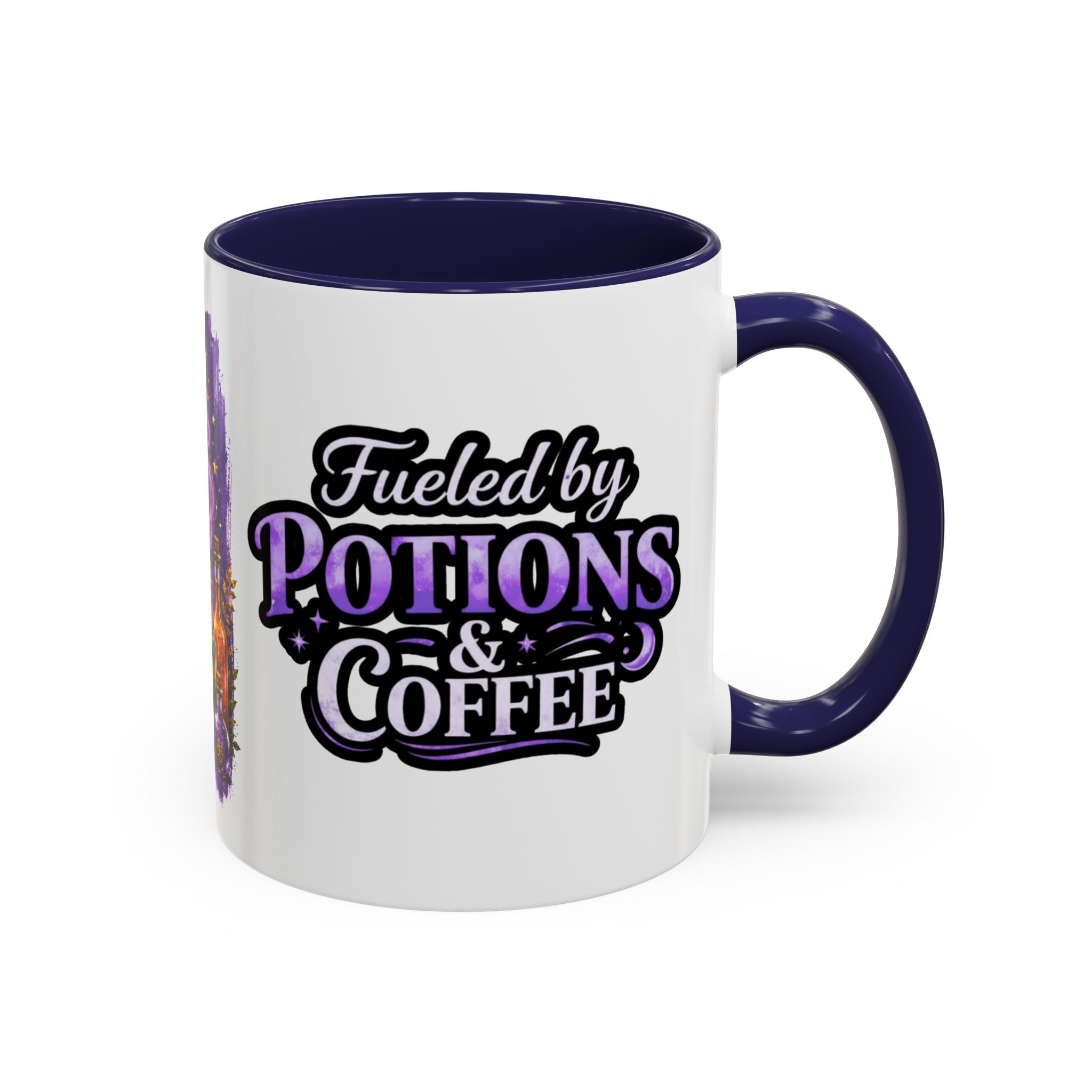 Autumn Alchemy Fueled by Potions & Coffee Accent Mug — Witchy Halloween Coffee Cup (11/15oz)