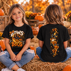 Kids Bows and Boos Front and Back Graphics TheCraftNook