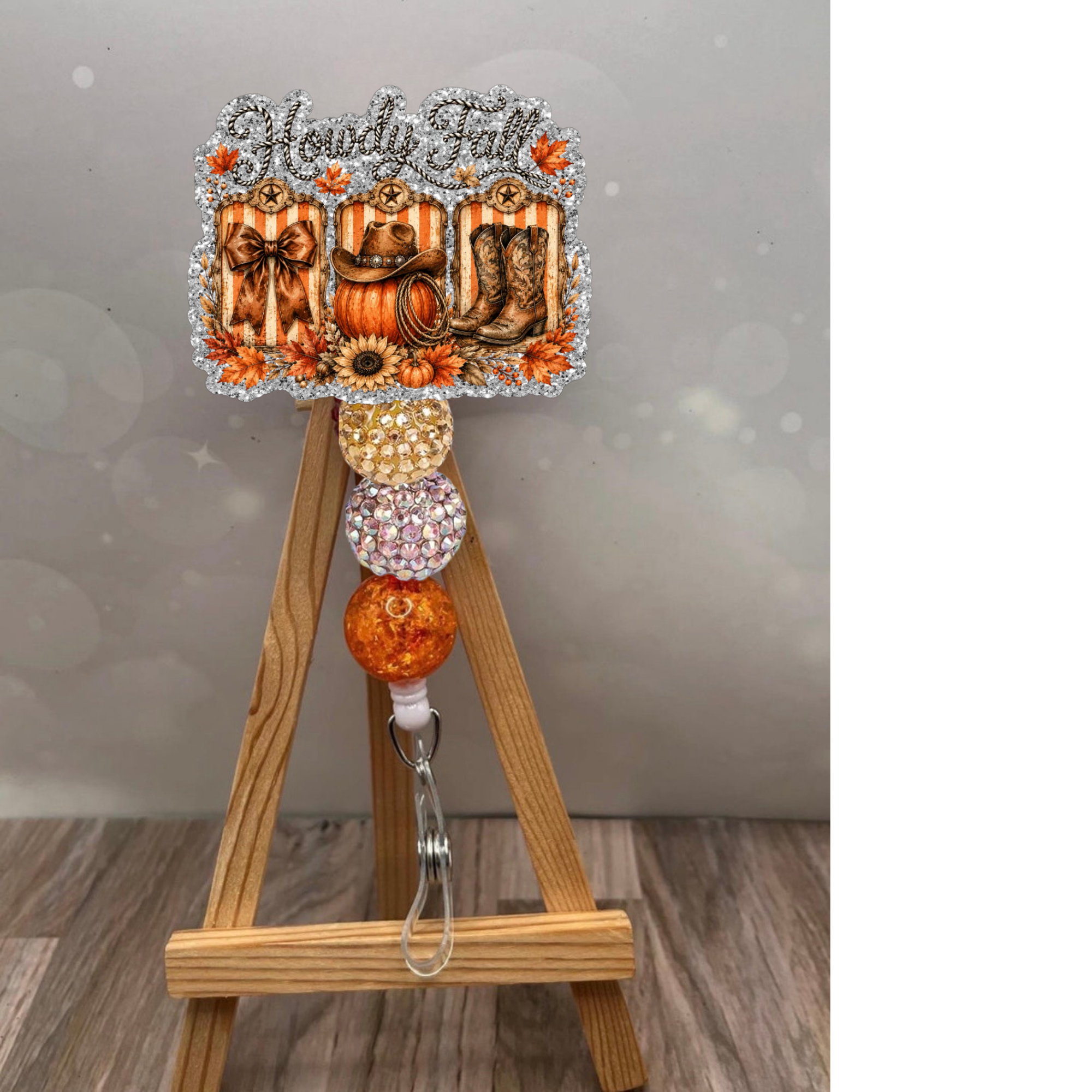 Howdy Fall Badge Pull