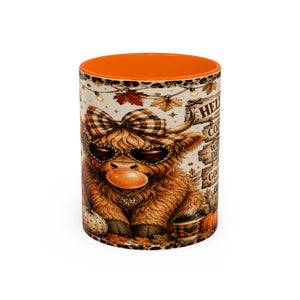 Hello Fall Accent Coffee Mug — Cozy Days, Warm Drinks & Good Vibes Autumn Mug Printify