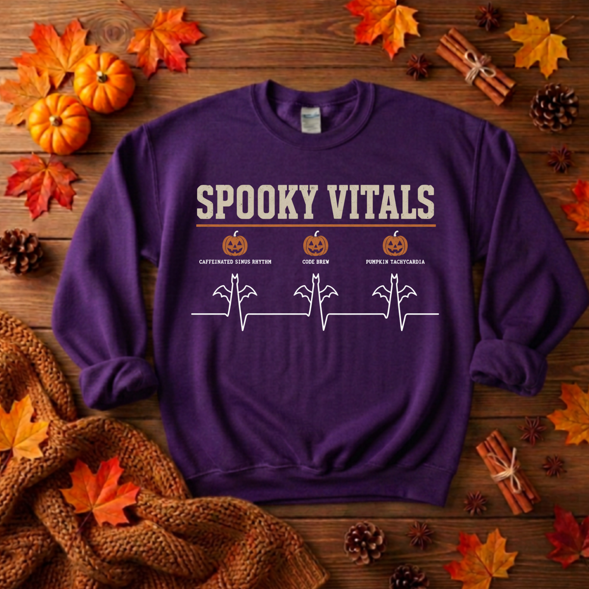 Spooky Vitals Sweatshirt TheCraftNook