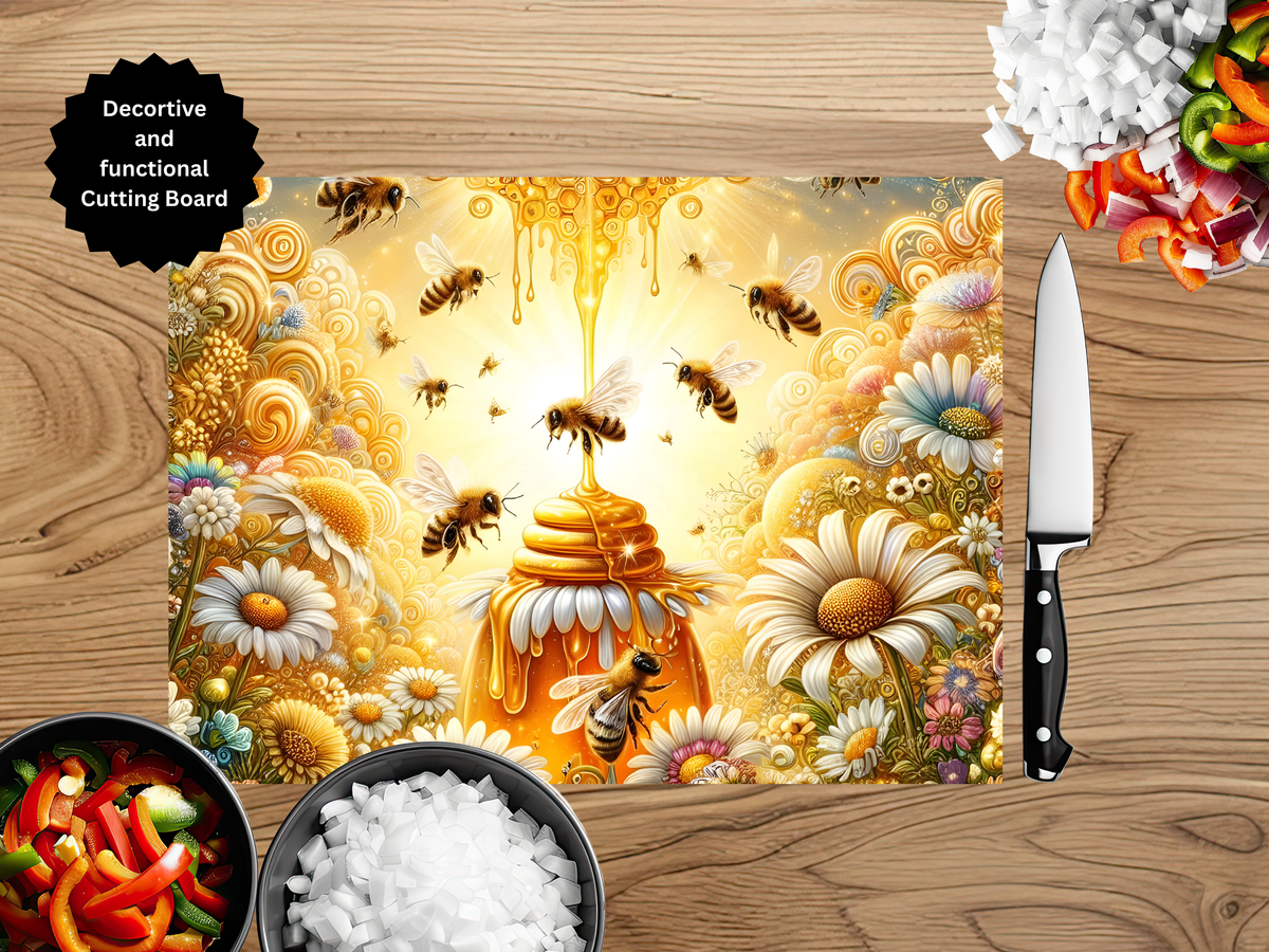 Honeybee Cutting board TheCraftNook