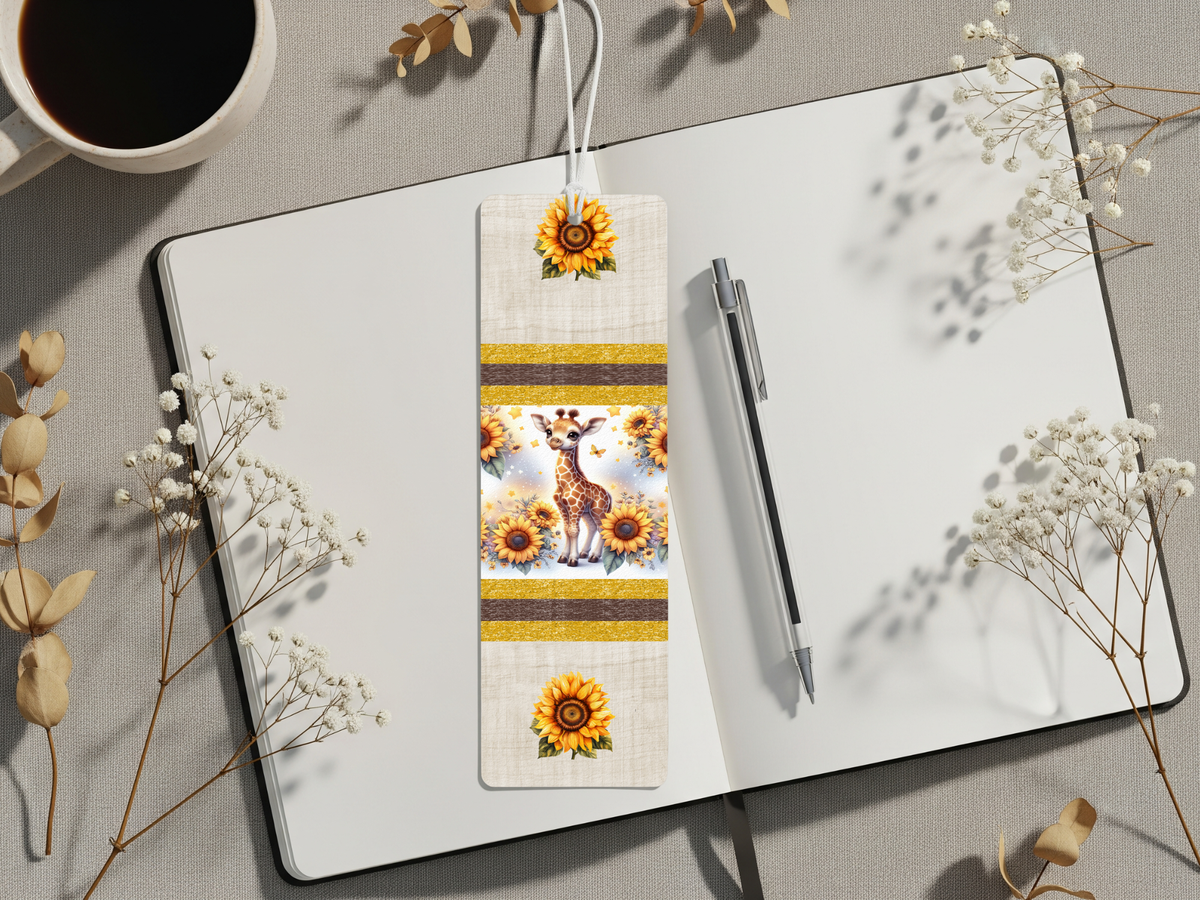Stand tall in your reading adventures, Aluminum Metal Bookmarks, Giraffe Images TheCraftNook