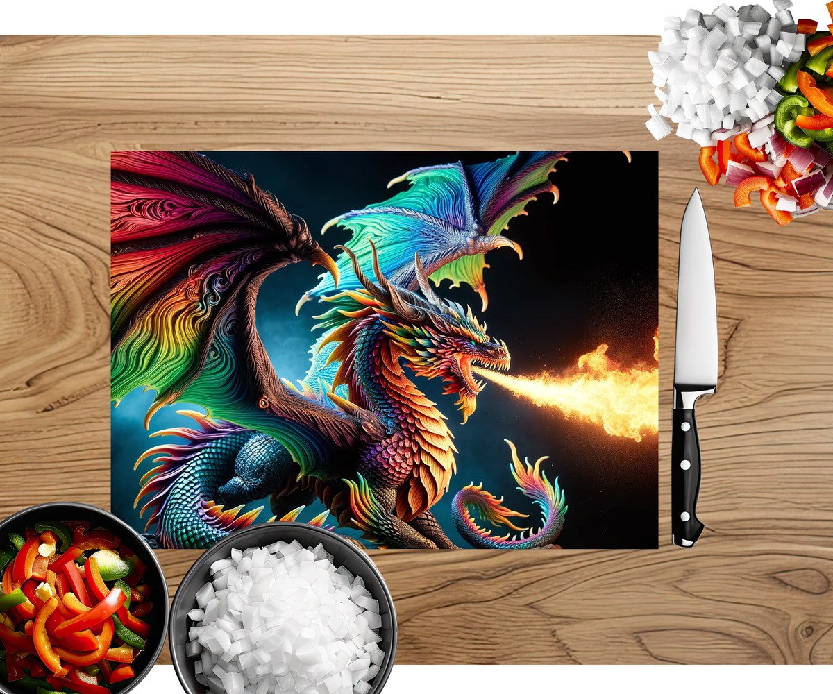 Majestic Dragon Scales Cutting Board TheCraftNook