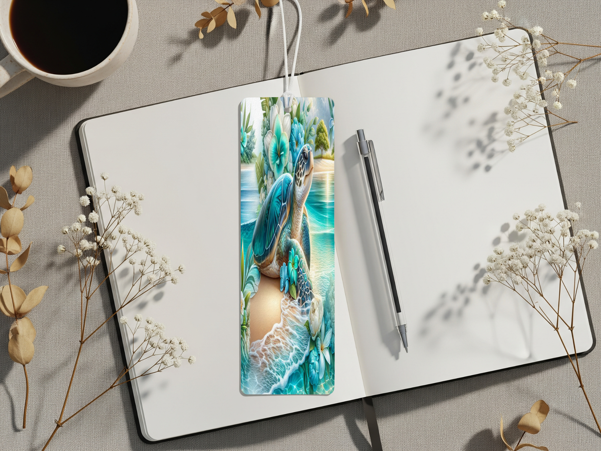 Aluminum Metal Bookmarks, Sea Turtle Images Bring a splash of the sea to every page TheCraftNook