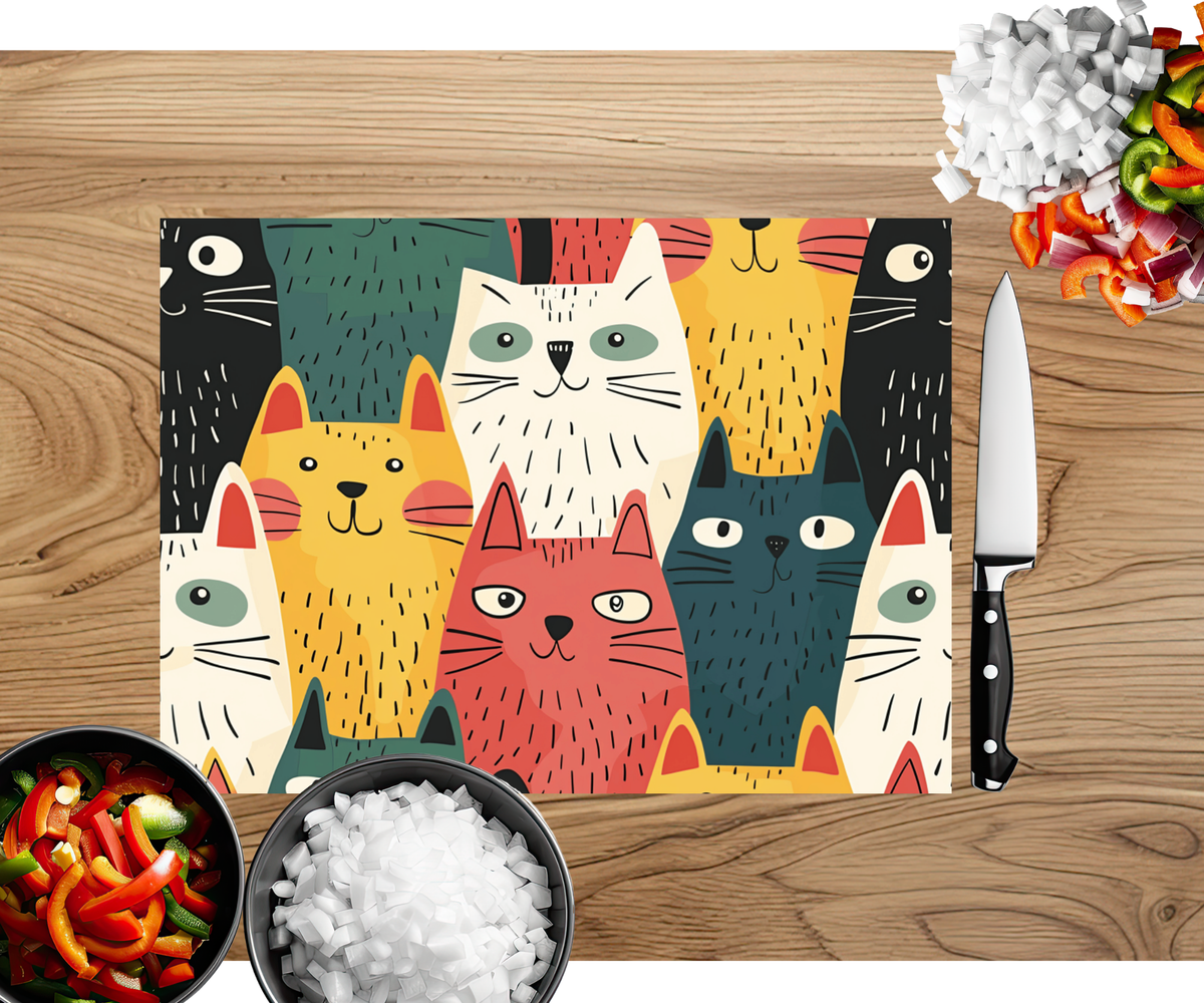 Purrfect Prep Cutting Board TheCraftNook