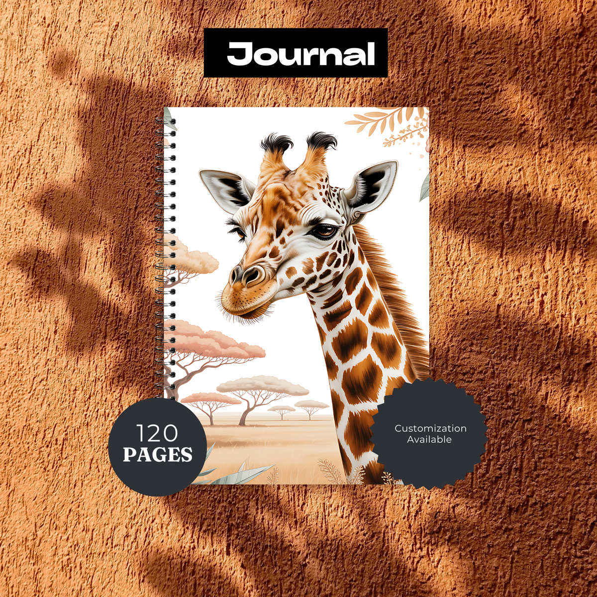 Tall & Kind Giraffe Writing Journal TheCraftNook