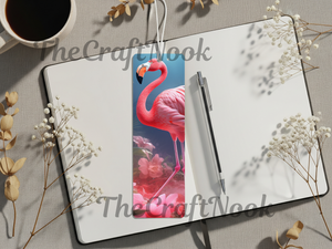 Tropical Whimsy Flamingo Aluminum Metal Bookmarks TheCraftNook