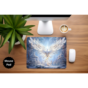 Phoenix Mouse Pad - Mythical Fire Bird Desk Accessory TheCraftNook