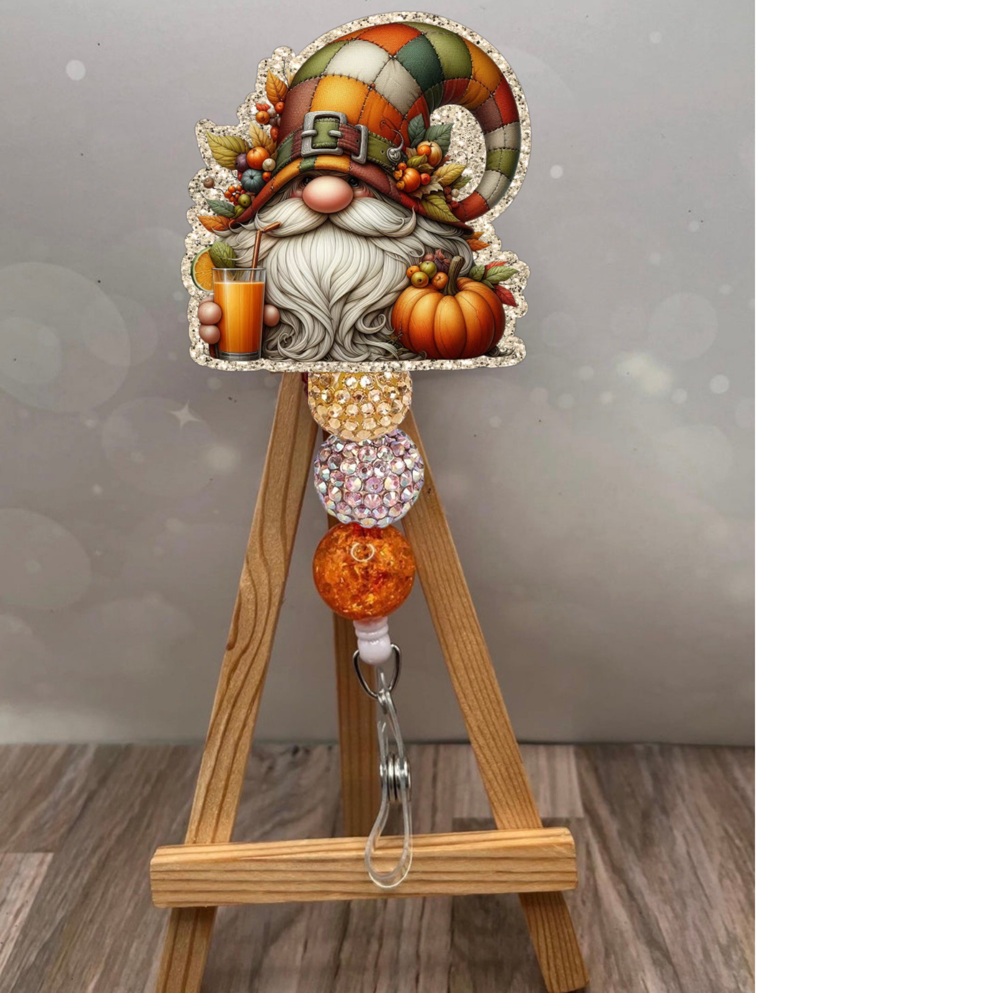 Pumpkin Spice Gnome Badge Pull