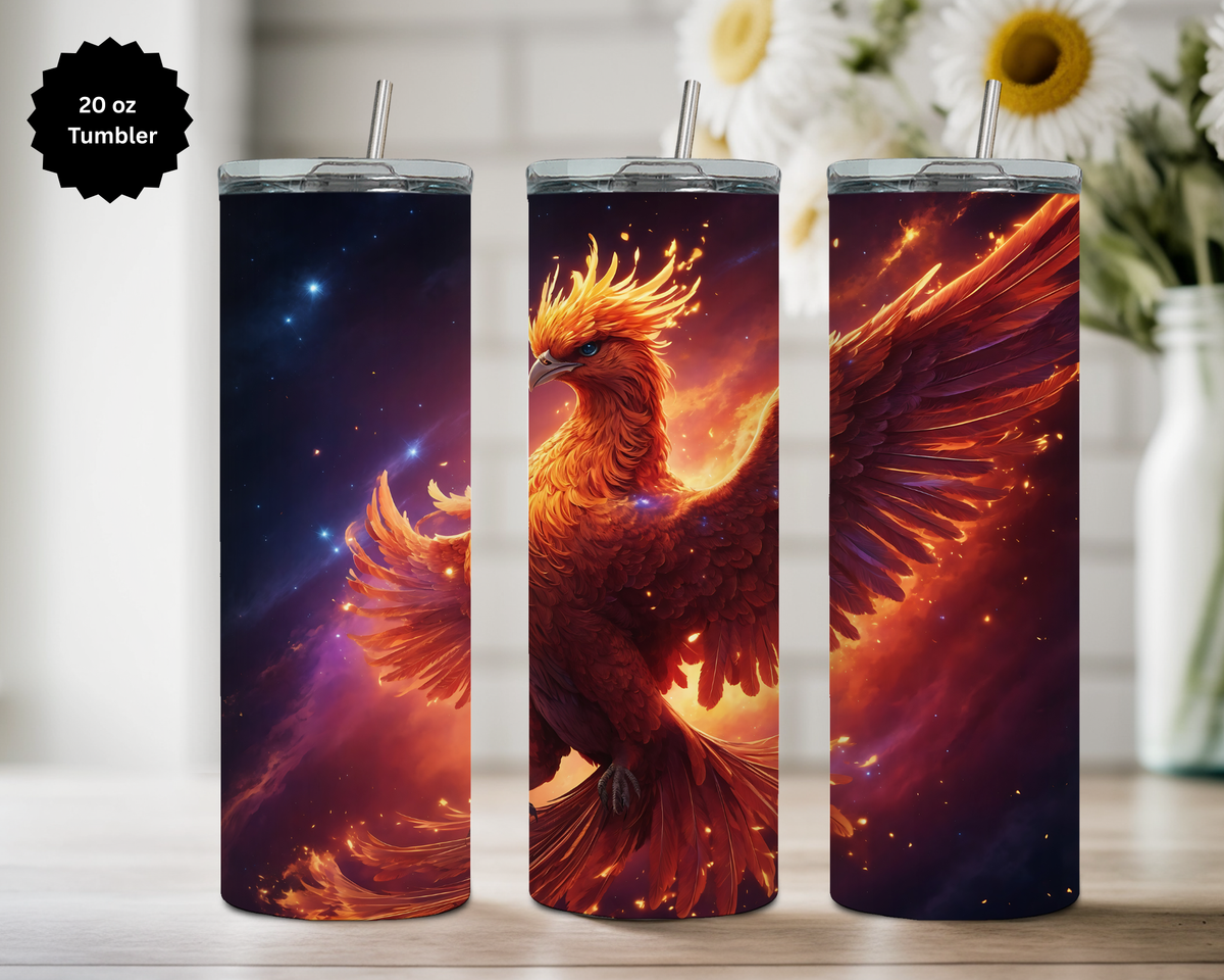 Phoenix 20 oz Stainless Steel Tumbler - Rise & Shine Collection TheCraftNook